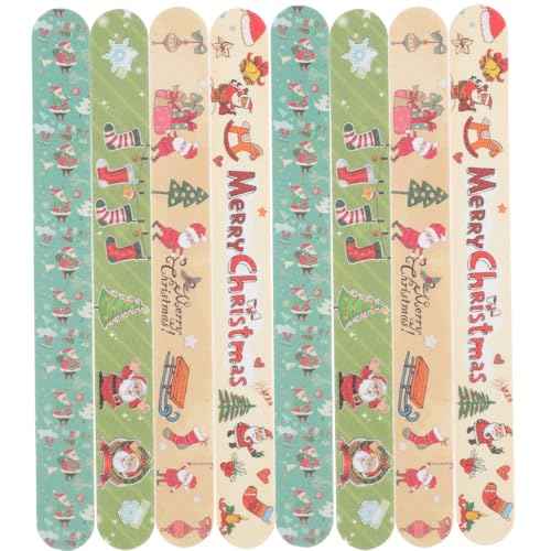 12Pcs Nail File Set Professional Nail Files Buffering Files Reusable Christmas Manicure Pedicure Polisher DIY Tools Styling Tools for Home or Professional Salon Use