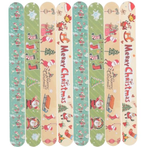 12Pcs Nail File Set Professional Nail Files Buffering Files Reusable Christmas Manicure Pedicure Polisher DIY Tools Styling Tools for Home or Professional Salon Use
