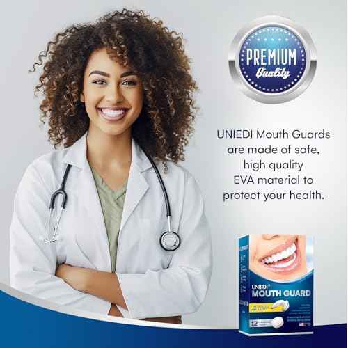 Mouth Guard for Grinding Teeth at Night: Custom Fit Moldable Mouthguards for Clenching and Bruxism Protection - Nighttime Sleeping Guards for Adults with 12 Cleaning Tablets