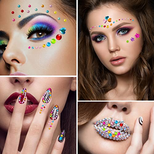 Gem Stickers, 1510pcs Rhinestone Stickers for Crafts, Self Adhesive Jewel Stickers, Acrylic Bling Gems Jewels Stickers for Crafts, Stick on Gems for DIY, Crafts, Craft Supplies for Kids