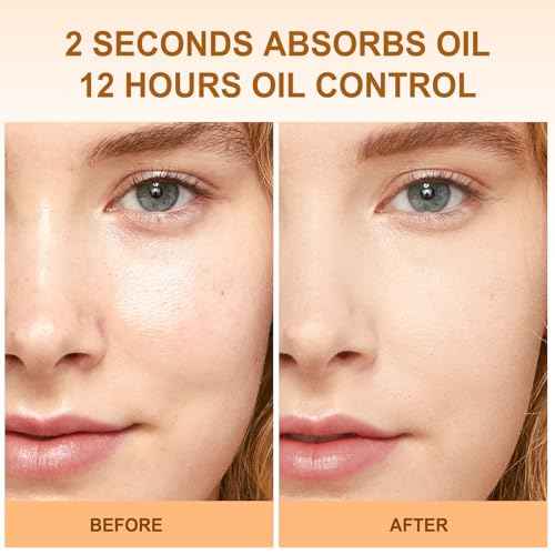 Face Oil Blotting Cushion Instead of Oil Blotting Paper Sheets for Oily Skin, Oil Absorbing Liquid Mattifying Cushion, Moisturizing & Smoothing Pores with Natural Tea Tree, Oil control for Make Up