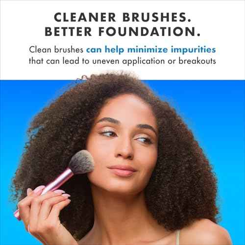 Cinema Secrets Original Blue Vanilla Makeup Brush Cleaner Solution - Professional Cleanser for Makeup Brushes - Quick-Drying, Rinse-Free Formula - Removes Stubborn Waterproof Make Up