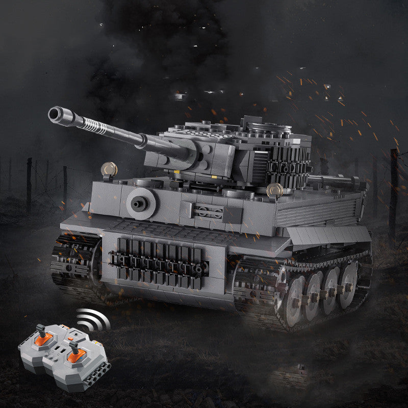 WWII Tiger Tank Building Kit - Military Machinery Model with Remote Control