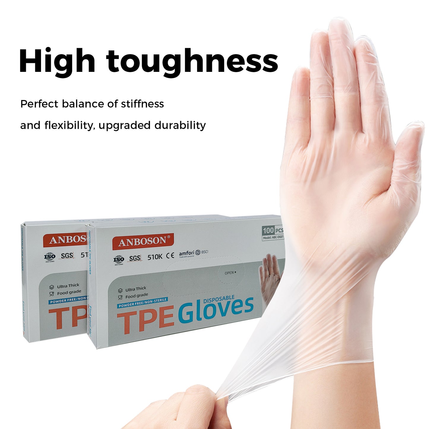 Disposable High Elasticity Powder-Free Nitrile Gloves, Gloves For