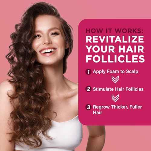 5% Minoxidil Foam for Women Hair Growth: Extra Strength Hair Regrowth Treatment ? Revitalize Hair Follicles & Regrow Thicker, Fuller Hair ? Hair Loss Solution-2pack