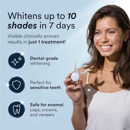Auraglow Teeth Whitening Kit, LED Accelerator Light, 35% Carbamide Peroxide Teeth Whitening Gel, 20+ Whitening Treatments, Whitens up to 10 Shades in 7 Days