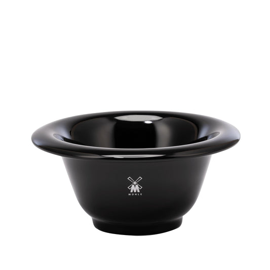 MÜHLE Black Porcelain Shaving Dish Bowl for Classic Wet Shaving