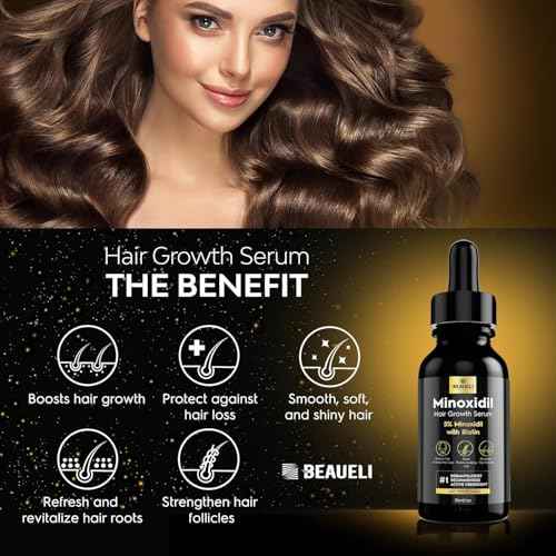 5% Minoxidil Hair Growth for Men and Women: Extra Strength Minoxidil Beard Regrowth Treatment Serum with Biotin for Thinning Hair Loss to Grow Thicker Fuller 30ml 2 Bottles