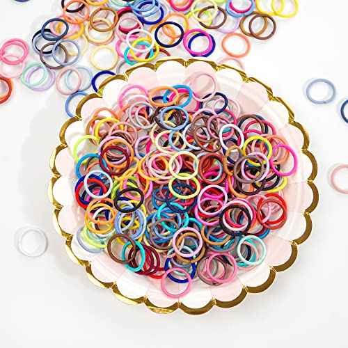 C?LLOT 360PCS Baby Hair Ties, 36 Multicolors Elastic Hair Ties,2cm in Diameter No Crease Finger Rubber Hair Elastics,Small Thin Hair Ponytail Holders Hair Accessories for Baby Girls Toddlers Kids