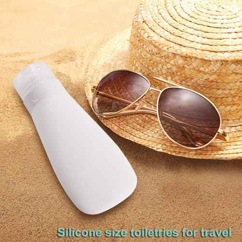 Silicone Travel Bottles, Leak Proof Squeezable Refillable Travel Accessories Toiletries Containers Travel Size Cosmetic Tube for Shampoo Lotion Soap Liquids (2oz Grey/blue/white/green)