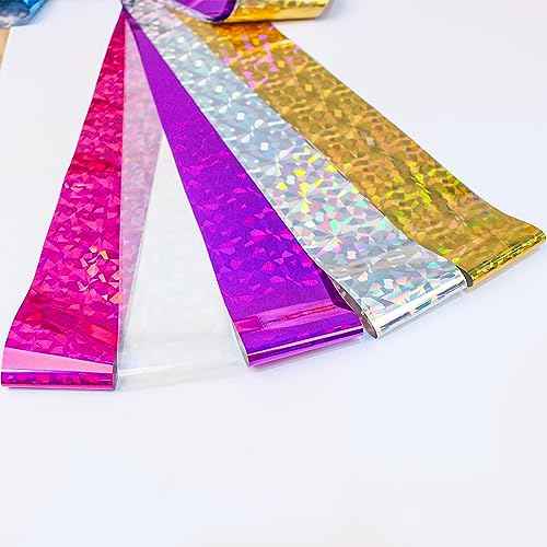 DANNEASY 10 Roll Iridescent Cellophane Nail Foil Transfer Holographic Foils Sheets Aurora Glass Nails Stickers Starry Sky Nail Art Foil Glitter Nails Design 3D Manicure Decoration