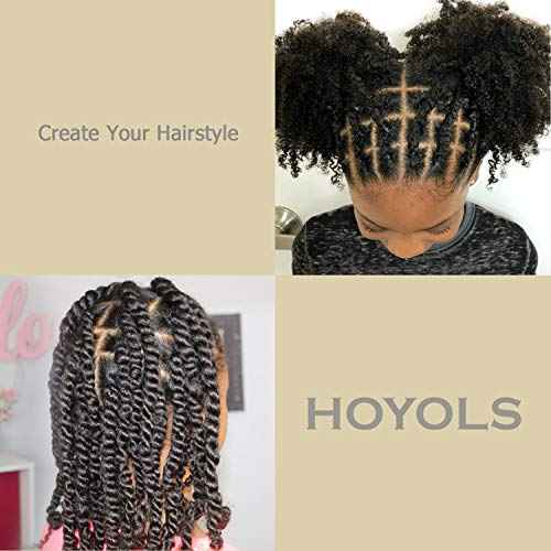 HOYOLS 3/4¡± Inches Black Hair Rubber Bands for Hair Ties Small Mini Elastics Bands Large Braiding Ponytail Holders for Baby Toddler Girls Kids No Damage 600pcs (M) Latex-Free