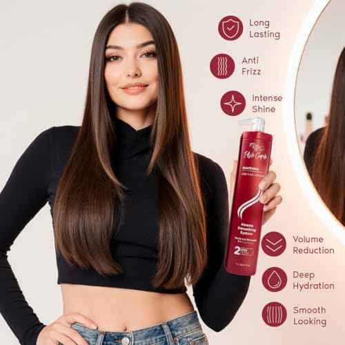 I Belli Capelli Ravenna Professional Keratin, Long-lasting Straightening Effect - Cirugia Capilar - Celulas Madres Straightener System - 2x1L/33.8