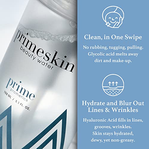 PRIME PROMETICS PrimeSkin Beauty Water ? Deeply Hydrating Pro-Age Make-Up Remover for Mature Women ? Clean, One Swipe ? for All Skin Types ? pH balanced, Hypoallergenic