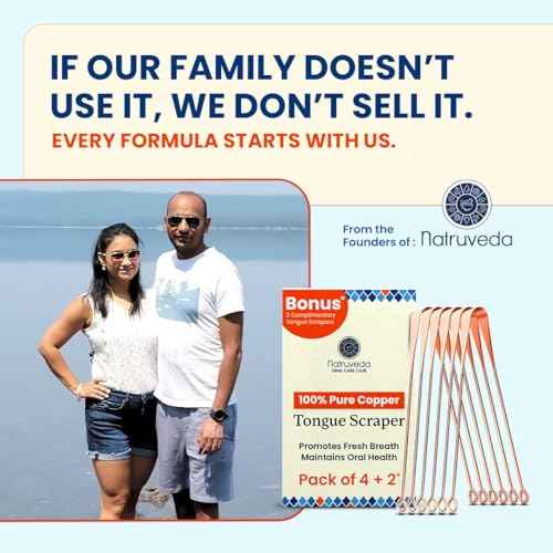 100% Pure Copper Tongue Scraper ? Limpiador de Lengua Raspador for Adults & Kids | Metal Tongue Cleaner for Fresh Breath | Reusable Ayurvedic Tongue Scraper | Tongue Cleaning Tool (6 Pack, USA Seller)