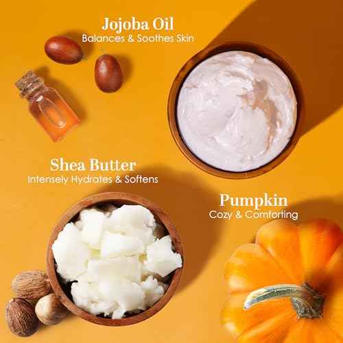 Pumpkin Body Butter with Organic Shea Butter | Pumpkin Spice Lotion for Women | Non Greasy Body Cream | Fall Body Care Favorite with Pumpkin Spice Scent