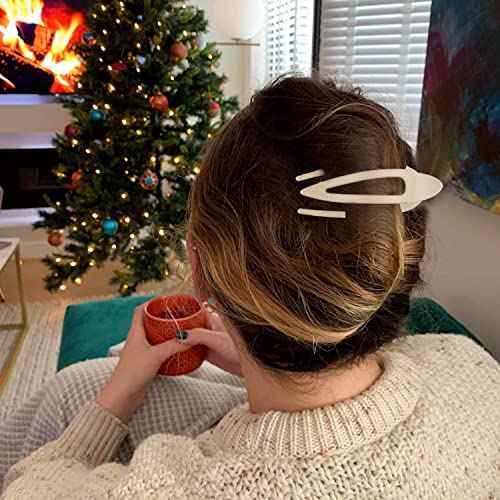 6 Pcs Large French Style Curved Claw Clips, 5" Strong Hold No-Slip Grip Duckbill Hair Clamps for Thick Hair, Neutral Color for Women and Girls