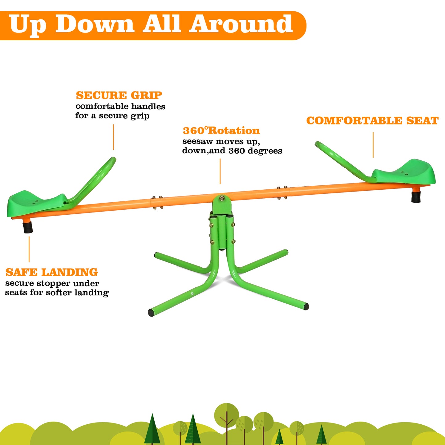 360 Degree Rotating Kids Seesaw - Outdoor Play Equipment