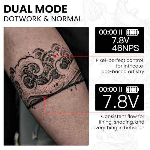 Wormhole Tattoo Gun 83pcs Tattoo Kit Complete Wireless Tattoo Pen Kit with Regular & UV Fluorescent Tattoo Ink Tattoo Supplies for Eyebrow Small Tattoos WTK384 New