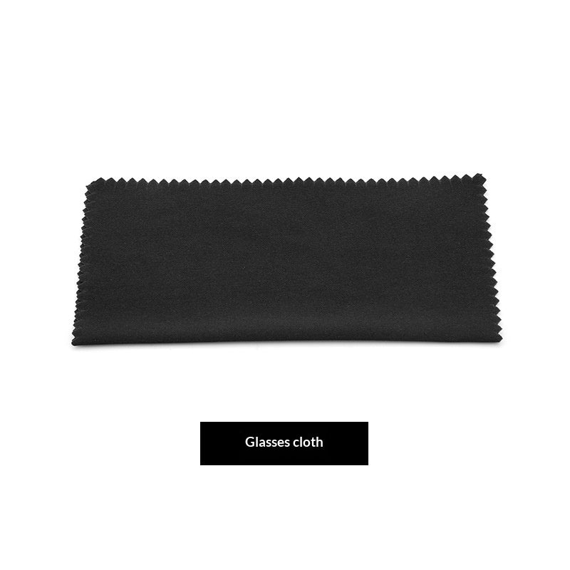 Leather Sunglasses Case Set with Cleaning Tools - Foldable Portable Storage