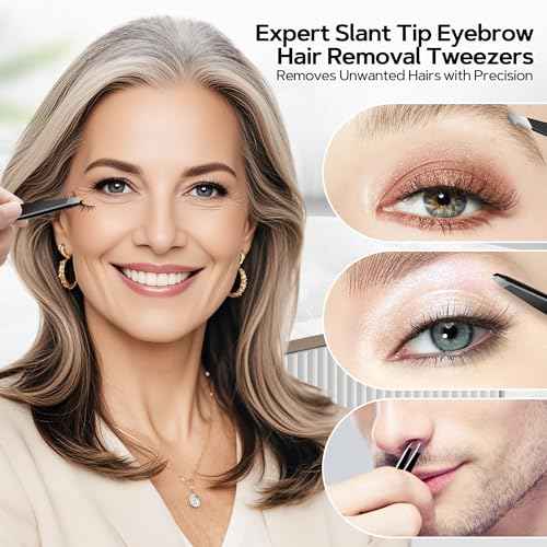 MIYADIVA Magnifying Mirror Set, 20x&30x&40x Suction Cup Makeup Mirror, 2 Tweezers & Storage Bag, 3.5 Inch Compact Mirror for Travel, Bathroom, Home, Gifts for Women