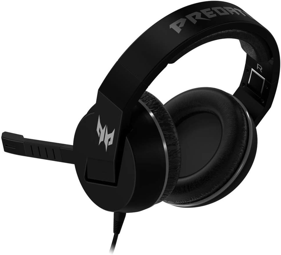Acer Nitro Gaming Headset II: 50mm Drivers | Retractable Omni-Directional Noise-Canceling Microphone with On-Cable Controls | Over-Ear Design with RGB Lights, (Pack of 1)