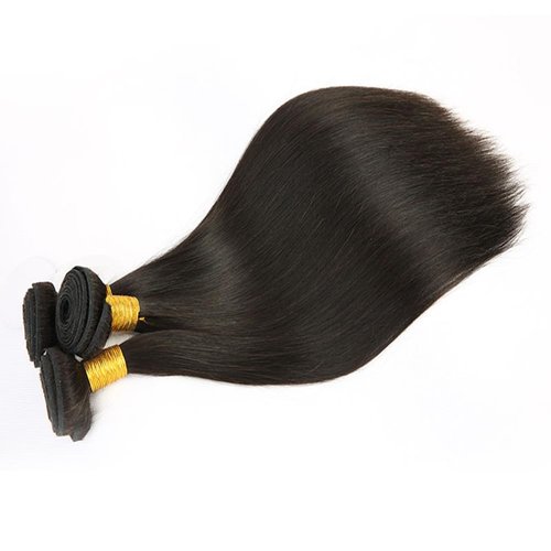 JTMMP Straight Human Brazilian Virgin Hair - 18/20/22 inch, 3 Bundles (100g each, 300g total)