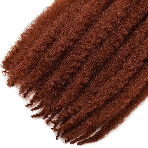 24 Inch Marley Hair Marley Twist Braiding Hair for Faux Locs for Butterfly Locs Long Afro Kinky Cuban Twist Crochet hair for Black Woman Copper Red Colour (#350, 3Packs-24 Inch)