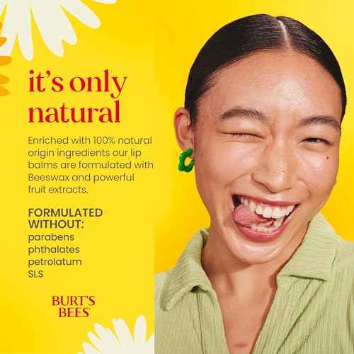 Burt's Bees Lip Balm - Vanilla Bean, Lip Moisturizer With Responsibly Sourced Beeswax, Tint-Free, Natural Origin Conditioning Treatment, 2 Tubes, 0.15 oz.