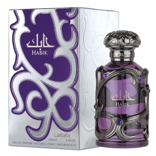 Lattafa Habik ? Spicy, Aromatic, Woody, Musky ? Eau de Parfum Spray Long-Lasting Fragrance for Men, 3.4 Ounce / 100 ml