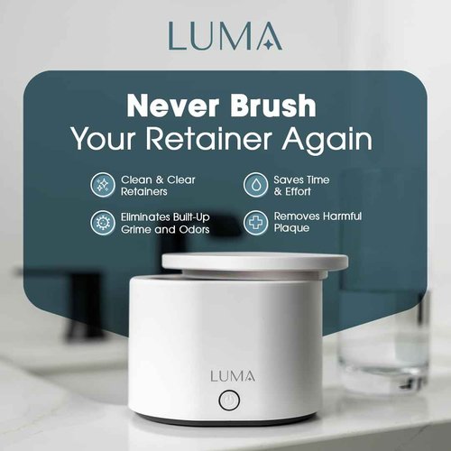 LumaPod Ultrasonic Dental Appliance Cleaner – 42kHz Sonic Cleaning for Retainers, Aligners, Mouth Guards & Dentures