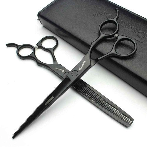 SHARONDS 7 Inch Stainless Steel Professional Barber Scissors Hair Thinning Scissors Hairdresser or Home Hairdresser Variant/Hybrid Scissors (7 inch-3pc)