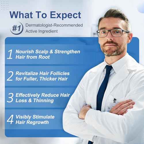 5% Minoxidil Foam with Biotin ? Hair & Beard Growth Treatment for Men & Women, Fragrance-Free, Non-Greasy, 4-Month Supply (8.44oz), Clinically Trusted Formula ERYLVEKA