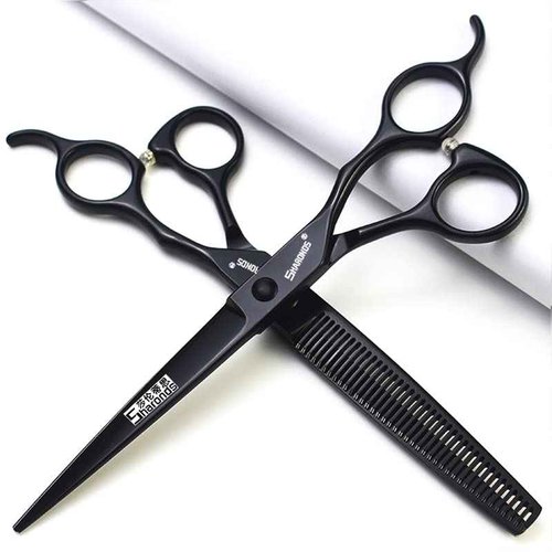 SHARONDS 7 Inch Stainless Steel Professional Barber Scissors Hair Thinning Scissors Hairdresser or Home Hairdresser Variant/Hybrid Scissors (7 inch-3pc)