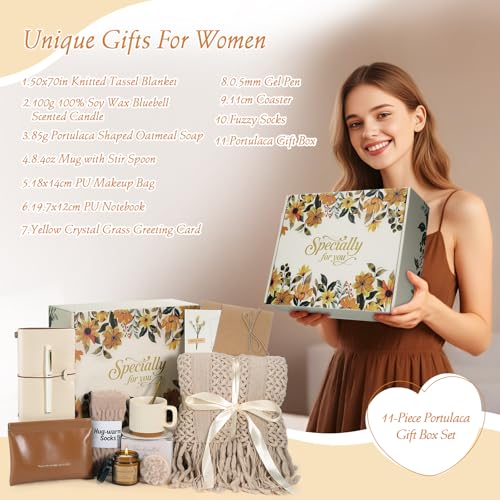 Self Care Gifts for Women Get Well Soon Gift - Sympathy Gift Baskets for Women Care Package, Birthday Gifts Thinking of You Inspirational Christmas Gift for Mom Her Friend Sister Wife Coworker