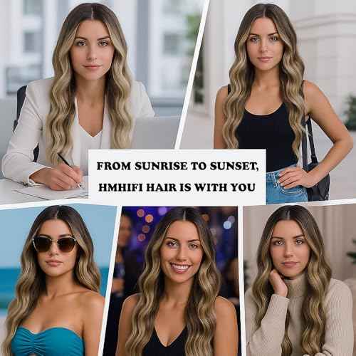 Long Ombre Blonde Wigs for Women 26 inch Long Wavy Middle Part Wig Ombre Blonde Wigs Upgraded Protein Fiber Hair Replacement Wig Cosplay Costume Halloween Wig(26'' Brown Ombre Blonde)