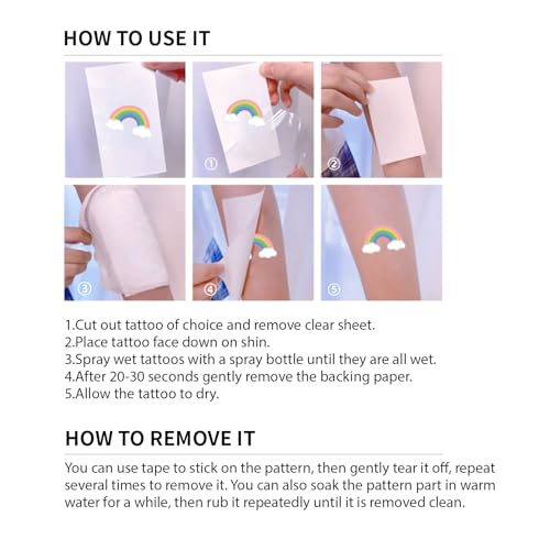 Temporary Tattoo for Kids Unicorn Rainbow Flower,120 Pcs Cute Crown Unicorn Clouds Waterproof Groovy Fake Tattoos Body Face Tattoos Stickers Happy Birthday Party Decorations Gifts for Girls Boys 560