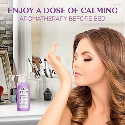 Lavender Sleep Body Lotion Shea Butter + Coconut Oil Body Cream Skin Care Moisturizer To Promote Better Rest W/Natural Soothing Herbal Extracts, Aromatherapy Night Cream, Large 16 Oz