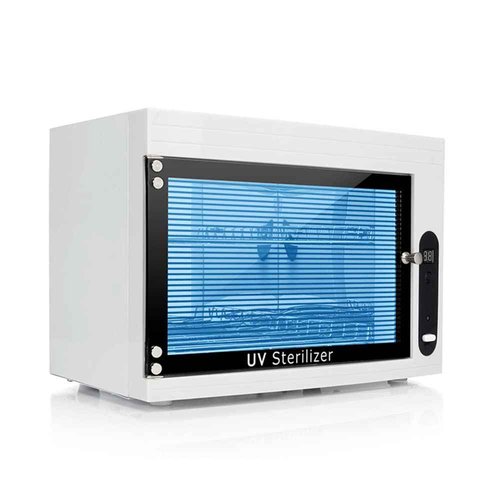 QUTUNI 8L UV Cleaning Cabinet, High Capacity Nail Tool Cleaning Machine with Timer for Bottle Manicure Spa Barber Tool Equipment Cleaning
