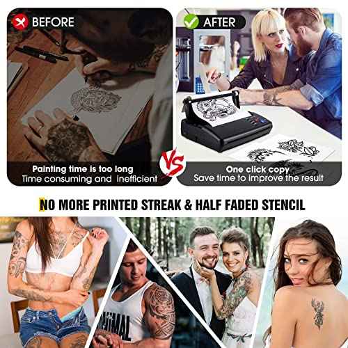 Tattoo Stencil Transfer Copier Printer with 20pcs Free Stencil Transfer Paper, Thermal Copier Printer Tattoo Kit