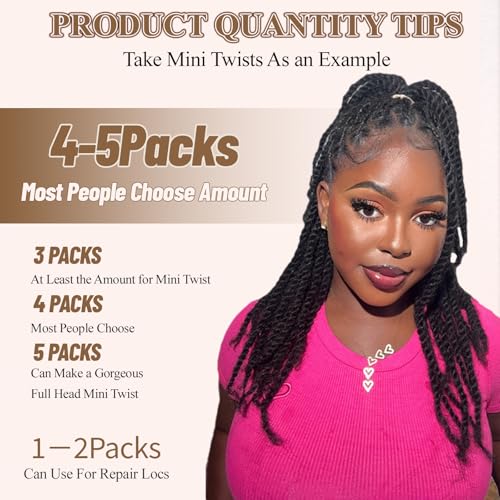 Afro Kinkys Bulk Human Hair for Draedlock Extensions Repair Locs Afro kinkyhair For Braiding Twist Braids Afro Human Hair (Natural Black, 18 Inch (Pack of 3))