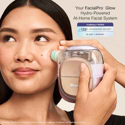 Shark FacialPro Glow at-Home Hydro-Powered Facial System with DePuffi Hot & Cold Therapy ? Professional Spa Skincare Device for Pore Cleansing, Hydration, & Radiant Glow, Lilac, FH320PL