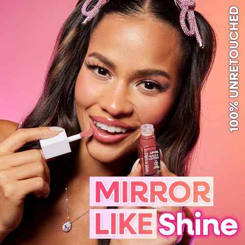 wet n wild Lip Oil - Lightweight, Non-Sticky, Hydrating & Nourishing Formula with 7 Conditioning Oils, Vegan & Cruelty-Free - Cocoa Rose