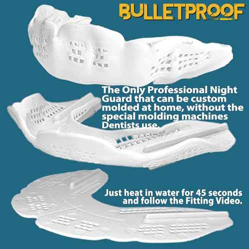Night Guard BulletProof: World¡¯s Thinnest Mouth Guard for Grinding Teeth at night. TMJ Bite Clenching Mouthguard for Sleeping. Women Men Nighttime Dental Bruxism Relief Nightguard for Sleep Adult Kids