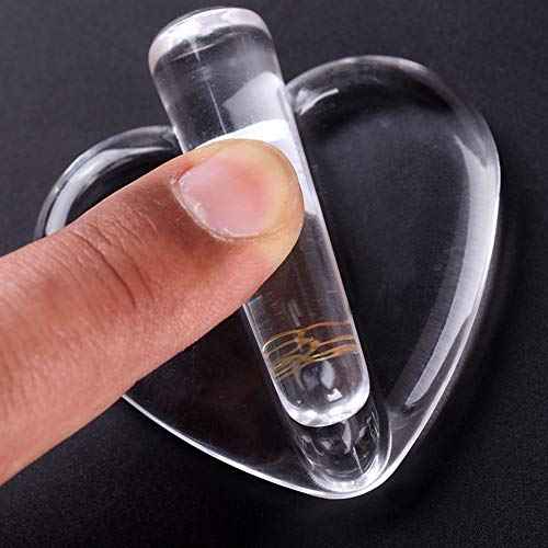 1 Set Acrylic Professional Embossed Mold Nail Art Tools Heart Shape Nail Art Equipments Metal Frame Bending Curve Shaping Press Tools for Nail Salon and Home Nail Art Decors Design, Clear