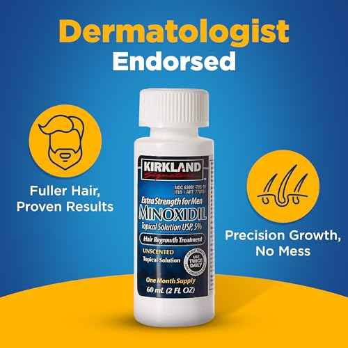 Kirkland Signature 5% Minoxidil Hair Regrowth for Men - 1 Month Supply