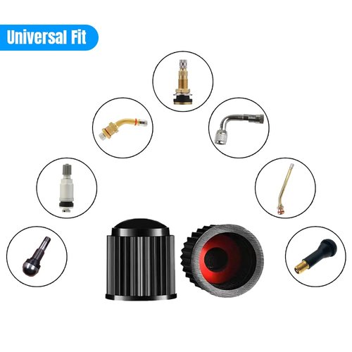 Tire Valve Stem Caps The Upgraded Version has a Sealing Ring for Car, Motorbike, Trucks, Bike， Bicycle ，60 Pack