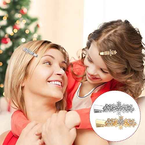 16 Peace Christmas Hair Clips for Women Rhinestone Snowflake Hair Clips Candy Cane Christmas Hair Accessories Candy Hair Accessories Alligator Xmas Bow Hair Pins Barrettes for Girls Holiday Gift