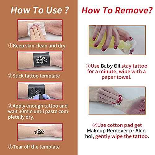 Temporary Tattoos Kits, wumawu Semi Permanent Tattoos, DIY Fake Freckles Temporary Tattoos for Women Men Kids Party,Summer Trend hand Ink with 78 Pcs Tattoo Stencils,Jagua Gel - Full Kit 5 Bottles
