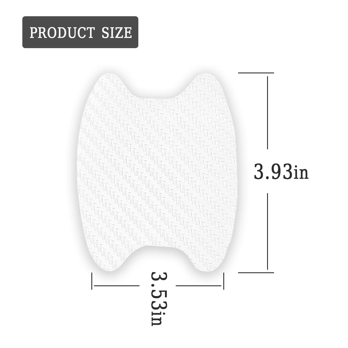 4PCS car door Handle Protector Sticker, Universal Carbon Fiber Anti-Scratches Auto door handle Protective Film, Side Paint Cover Guard Stickers Fit for Most Car Handles （White）